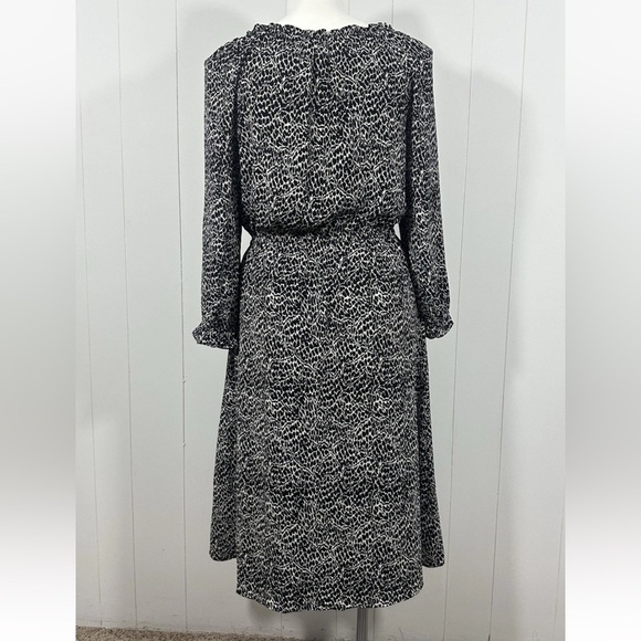 NWT Talbots Women's Sz L Off The Shoulder Long Sleeve Elastic Waist Midi Dress - Picture 7 of 12